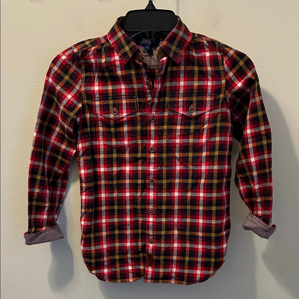 Ted Baker Red, Blue, and Yellow Plaid Shirt